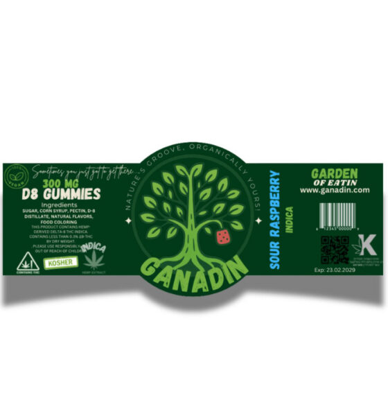 Sour Blue Raspberry Gummies - 300mg - Image 2