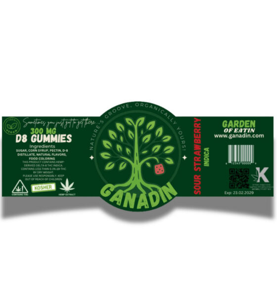 Sour Strawberry Gummies - 300mg - Image 2